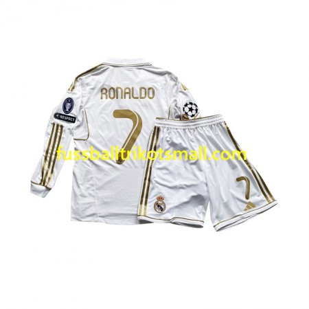Fußballtrikots Real Madrid Cristiano Ronaldo 7 2011 Kinder Langarm Heimtrikotsatz kaufen